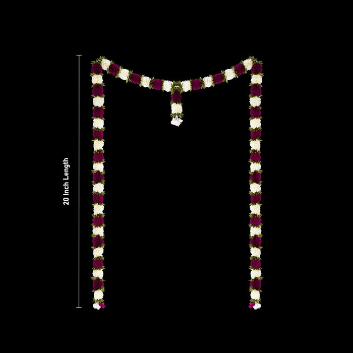 Door Toran - 20 Inches | Artificial Flower Toran/ Decorative Thoran/ Bandanwar for Door Decor