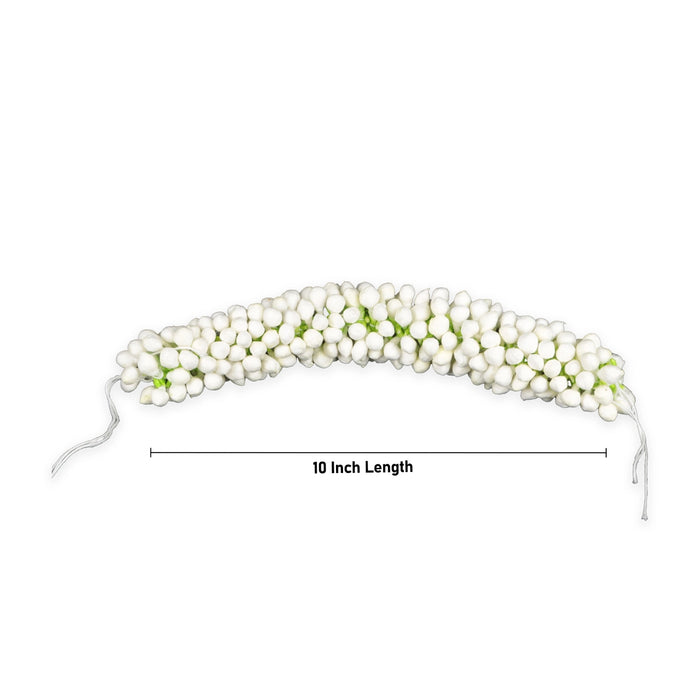 Jasmine Gajra - 10 Inches | Artificial Mogra Flower Hair Veni/ Floral Hair Accessory