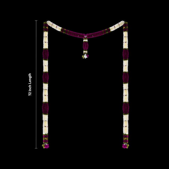 Door Toran Set - 72 Inches | Artificial Toran/ Flower Thoran/ Bandanwar for Home Decor