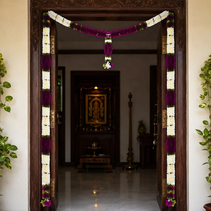 Door Toran Set - 72 Inches | Artificial Toran/ Flower Thoran/ Bandanwar for Home Decor