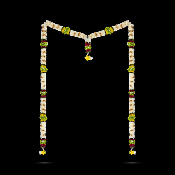 Door Toran Set - 74 Inches | Artificial Ladi/ Flower Bandhawar/ Decorative Thoran for Entrance Decor