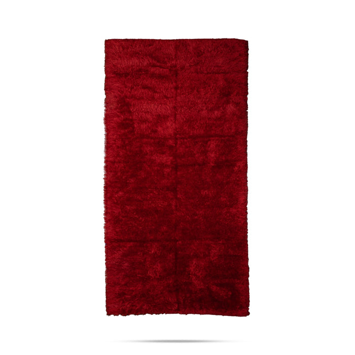 Green Shaggy Carpet - 5 x 10 Feet | Soft Floor Mat / Decorative Carpet For Home