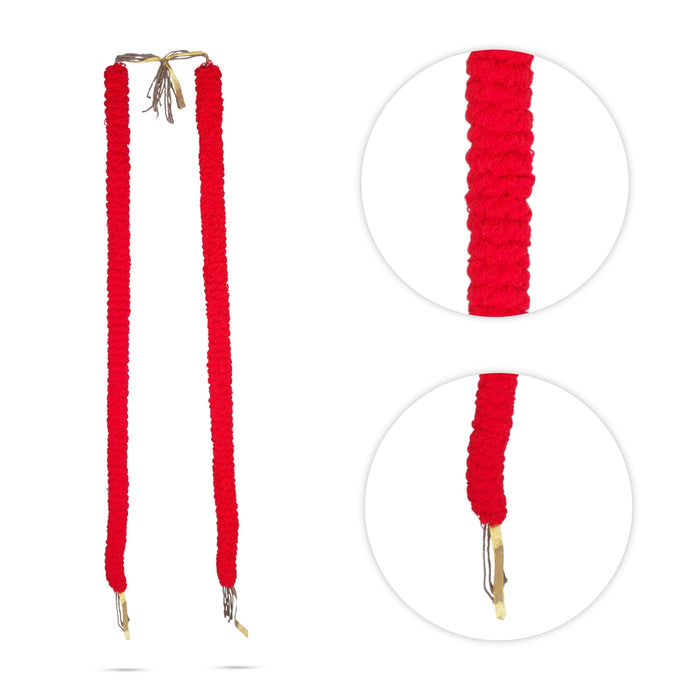 Woolen Garland - 4 Feet | Thread Mala/ Artificial Garland/ Woolen Mala for Deity