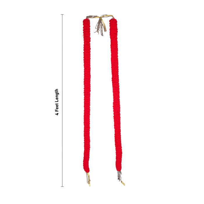 Woolen Garland - 4 Feet | Thread Mala/ Artificial Garland/ Woolen Mala for Deity