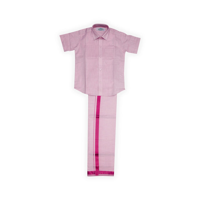 Veshti Shirt Pair | Size 3 - 4/ Traditional Dress/ Velcro Dhoti Shirt For Boys Festival Wear/ Assorted Colour