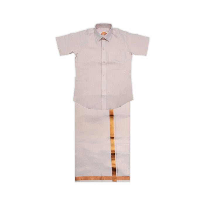 Veshti Shirt Pair | Size 3 - 4/ Traditional Dress/ Velcro Dhoti Shirt For Boys Festival Wear/ Assorted Colour