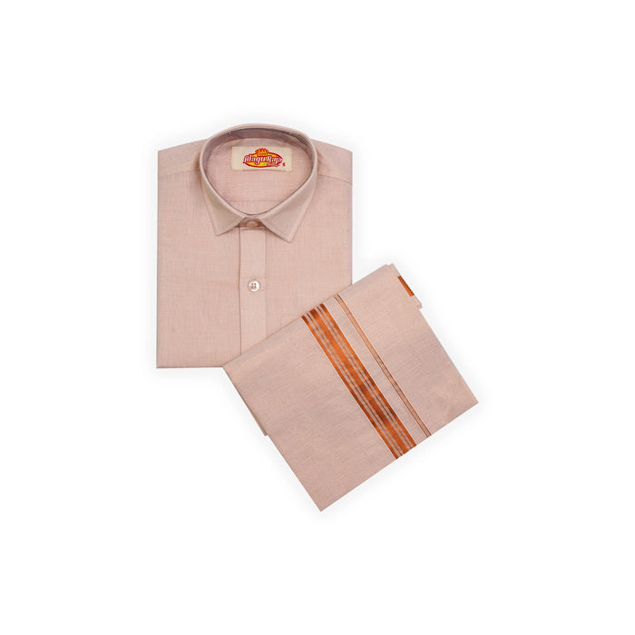 Veshti Shirt Pair | Size 5/ Traditional Dress/ Velcro Dhoti Shirt For Boys Festival Wear/ Assorted Colour