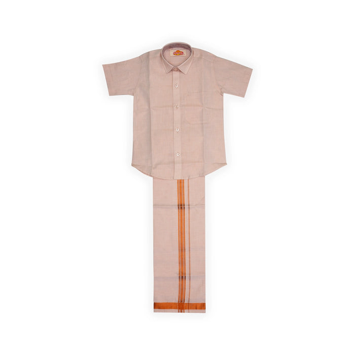 Veshti Shirt Pair | Size 5/ Traditional Dress/ Velcro Dhoti Shirt For Boys Festival Wear/ Assorted Colour