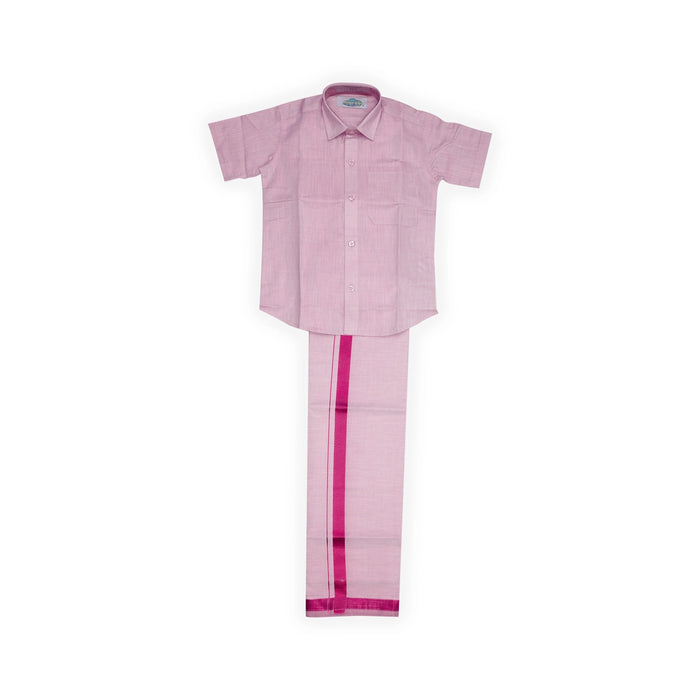 Veshti Shirt Pair | Size 5/ Traditional Dress/ Velcro Dhoti Shirt For Boys Festival Wear/ Assorted Colour