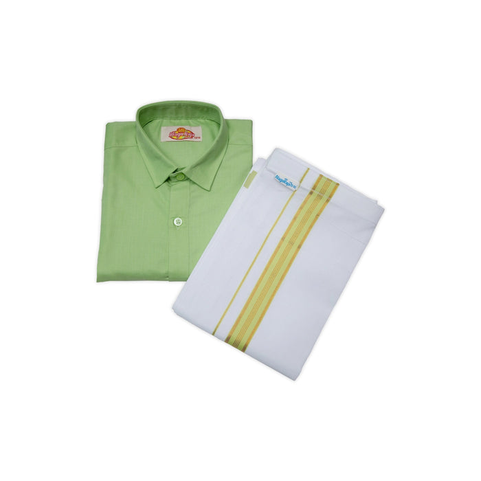 Veshti Shirt Pair | Size 13 - 14/ Traditional Dress/ Velcro Dhoti Shirt For Boys Festival Wear/ Assorted Colour