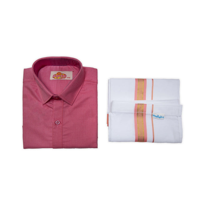 Veshti Shirt Pair | Size 13 - 14/ Traditional Dress/ Velcro Dhoti Shirt For Boys Festival Wear/ Assorted Colour