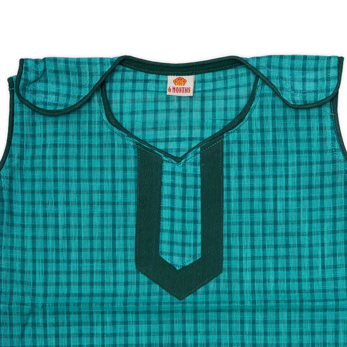 Readymade Panchakacham Dhoti Pair - Size 6 Months | Cotton Panchakajam/ Traditional Dress For Functions