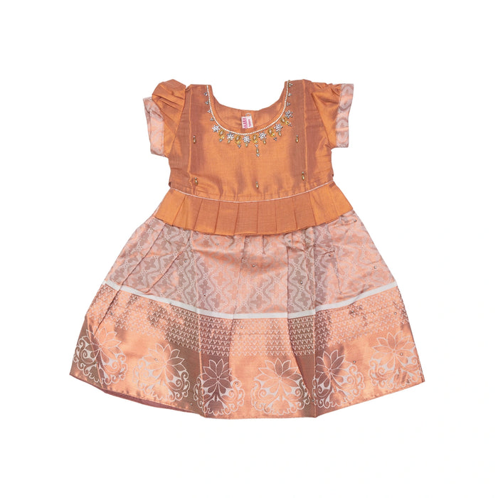 Kerala Cotton Frock Dress - Size 1 Year | Readymade Dress/ Gown Dress For Baby Girls/ Assorted Colour&Design