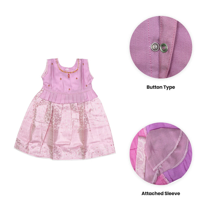 Kerala Cotton Frock Dress - Size 2 Year | Readymade Dress/ Gown Dress/ Ethnic Wear For Baby Girls