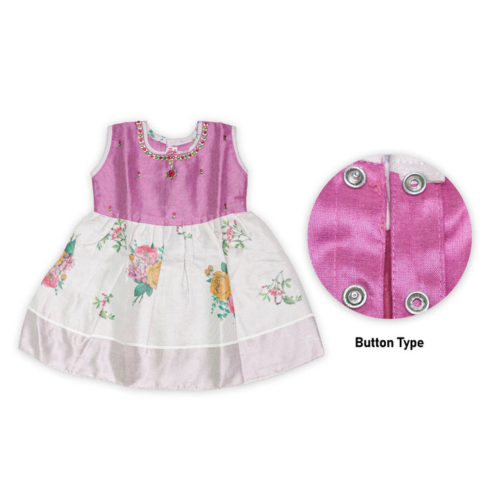Kerala Cotton Frock Dress - Size 6 Month | Readymade Dress/ Ethnic Wear/ Gown Dress For Baby Girls