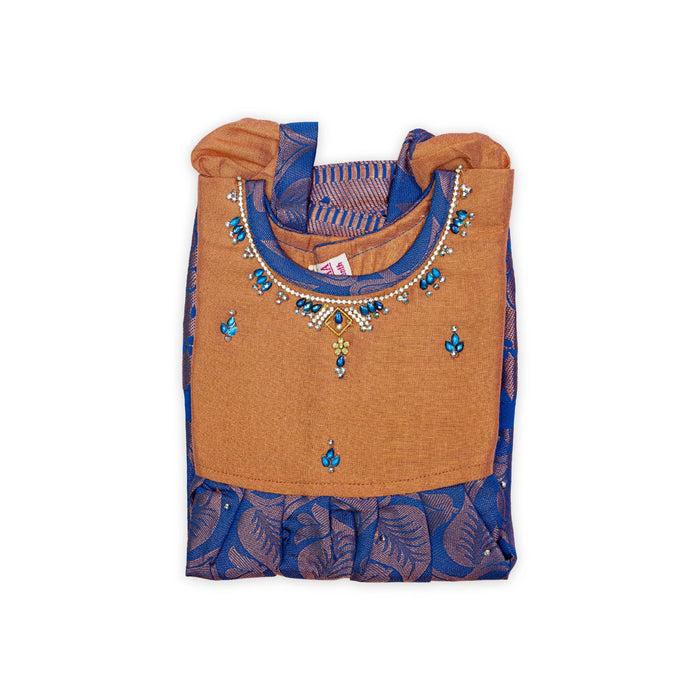 Pattu Frock Dress - Size 6 Month | Readymade Dress/ Jacquard Gown Dress For Baby Girls/ Assorted Colour&Design