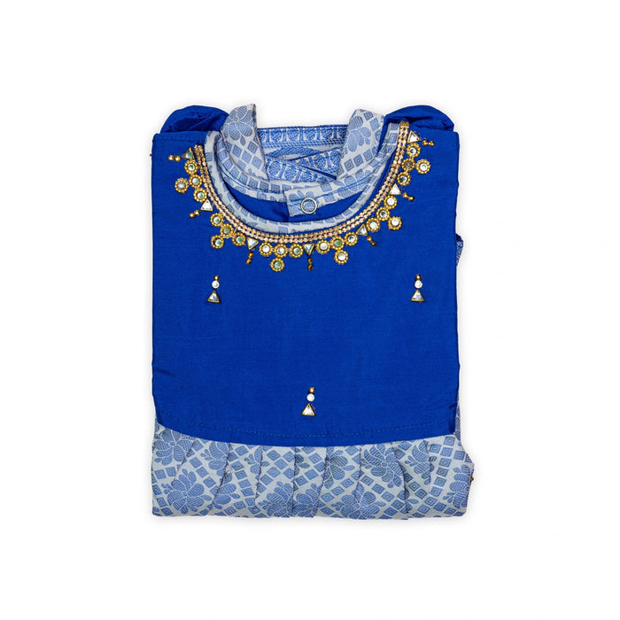 Pattu Frock Dress - Size 6 Month | Readymade Dress/ Jacquard Gown Dress For Baby Girls/ Assorted Colour&Design