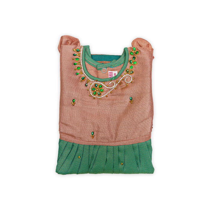 Pattu Frock Dress - Size 6 Month | Readymade Dress/ Jacquard Gown Dress For Baby Girls/ Assorted Colour&Design