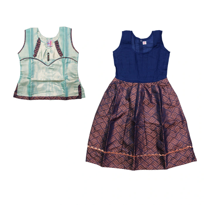 Pattu Pavadai Sattai Pair | Size 22 - 24/ Traditional Dress/ Skirt And Top For Baby Girls/ Assorted Colour