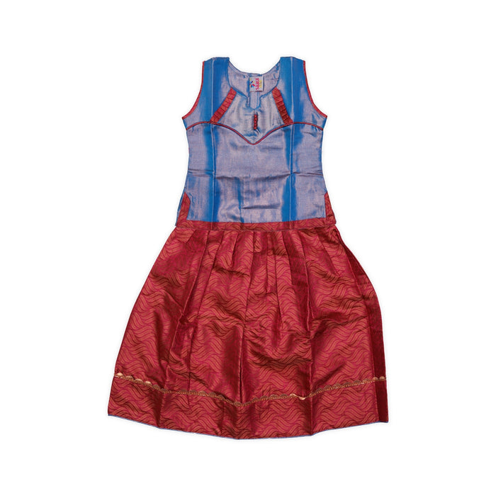 Pattu Pavadai Sattai Pair | Size 22 - 24/ Traditional Dress/ Skirt And Top For Baby Girls/ Assorted Colour