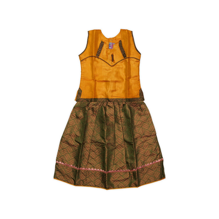 Pattu Pavadai Sattai Pair | Size 22 - 24/ Traditional Dress/ Skirt And Top For Baby Girls/ Assorted Colour