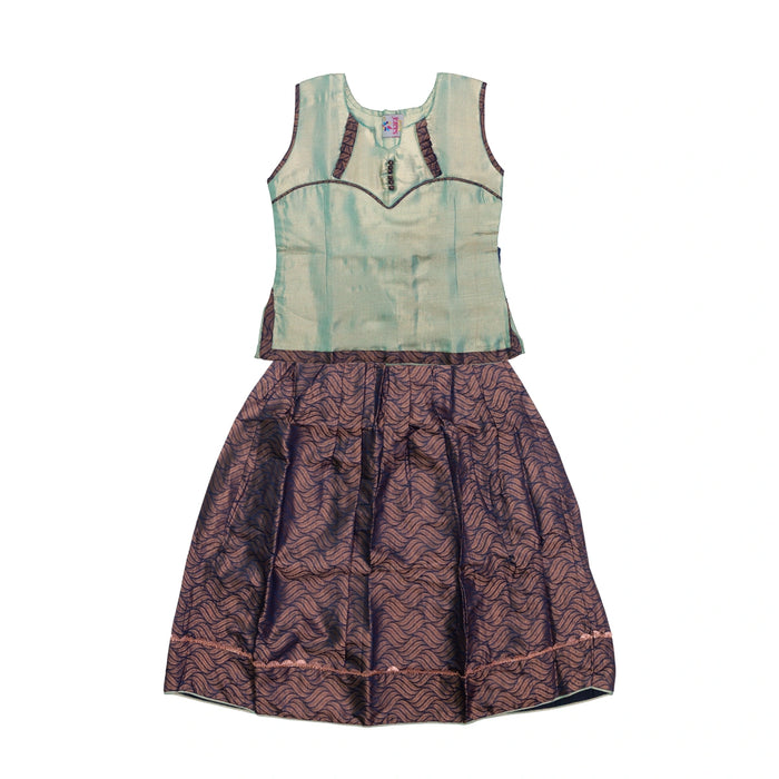 Pattu Pavadai Sattai Pair | Size 26 - 28/ Traditional Dress/ Skirt And Top For Baby Girls/ Assorted Colour