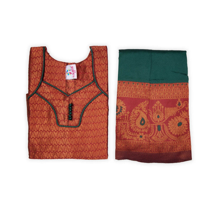 Pattu Pavadai Sattai Pair | Skirt And Top/ South Indian Dress/ Size 22 - 24/ Traditional Dress For Baby Girls