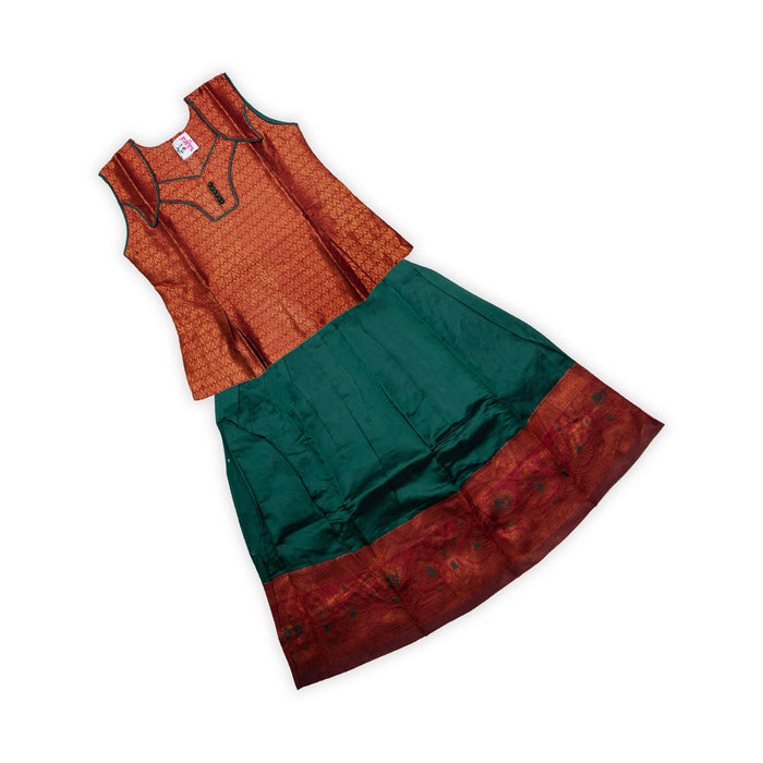 Pattu Pavadai Sattai Pair | Skirt And Top/ South Indian Dress/ Size 22 - 24/ Traditional Dress For Baby Girls