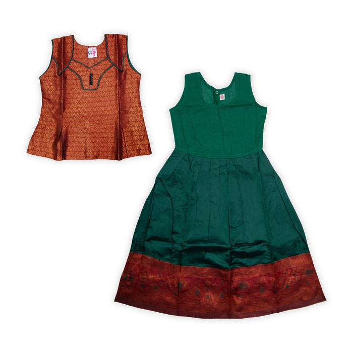 Pattu Pavadai Sattai Pair | Skirt And Top/ South Indian Dress/ Size 22 - 24/ Traditional Dress For Baby Girls