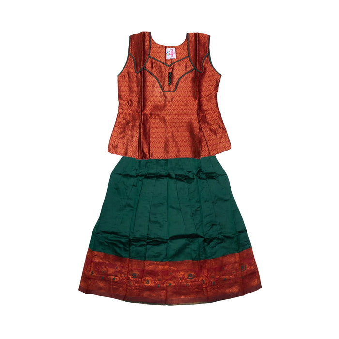 Pattu Pavadai Sattai Pair | Size 26-28/ Traditional Dress/ Skirt And Top For Baby Girls/ Assorted Colour