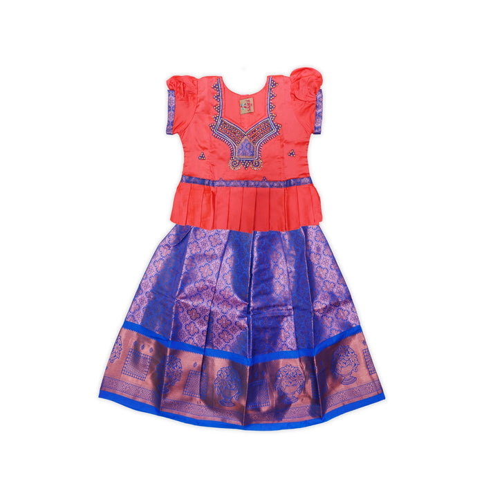 Pattu Pavadai Sattai Pair | Size 20/ Traditional Dress/ Skirt And Top For Baby Girls/ Assorted Colour