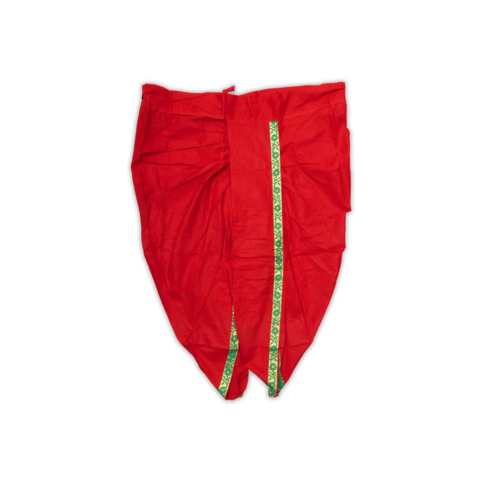 Readymade Panchakacham - 39 Inches | Cotton Panchakajam | Red Colour Traditional Wear Dhoti
