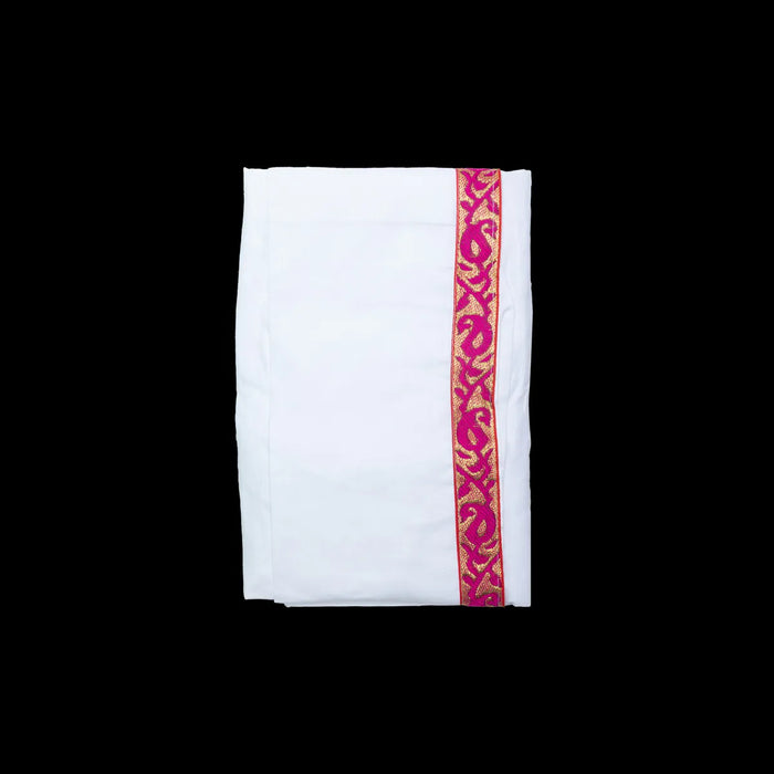 Readymade Panchakacham | Hip 26 Inches/ Length 39 Inches/ Cotton Dhoti/ White Panchakajam For Traditional Wear
