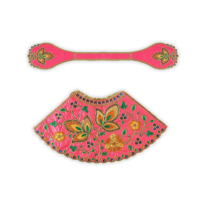Lehanga Patka - 10.5 x 14.5 Inches | Amman Pavadai/ Devi Vastra/ Mata Poshak for Deity Decor