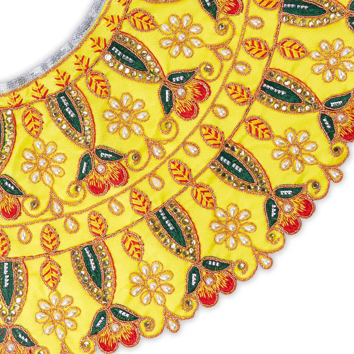 Devi Vastra - 7 x 14 Inches | Mata Rani Poshak/ Lehenga Patka/ Amman Pavadai For Deity Decor