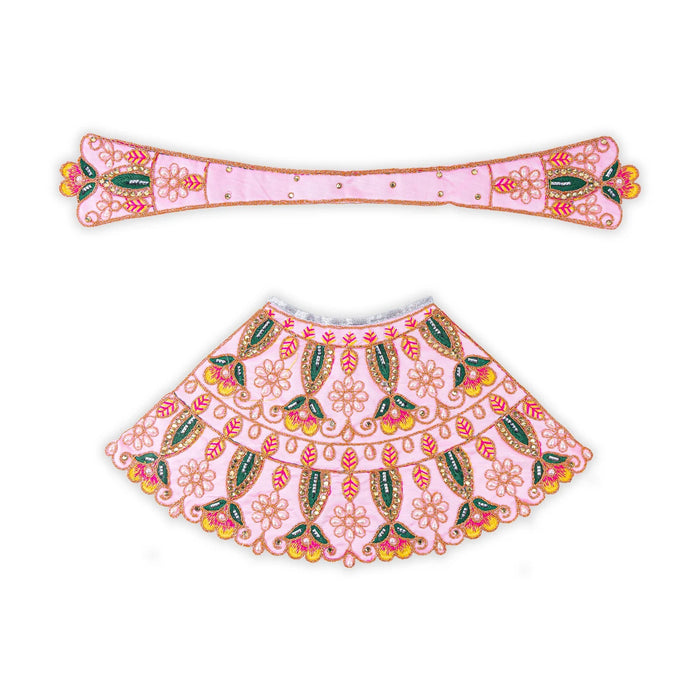 Devi Vastra - 7 x 14 Inches | Mata Rani Poshak/ Lehenga Patka/ Amman Pavadai For Deity Decor