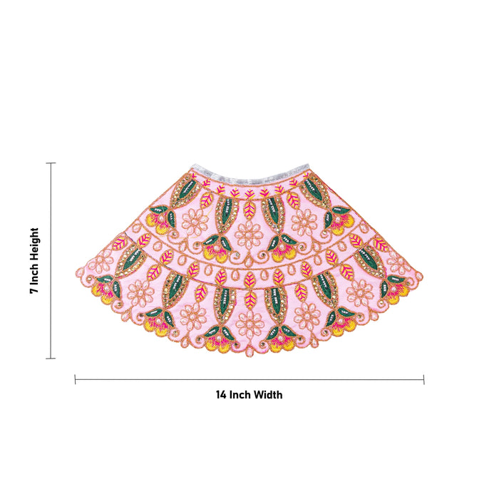 Devi Vastra - 7 x 14 Inches | Mata Rani Poshak/ Lehenga Patka/ Amman Pavadai For Deity Decor
