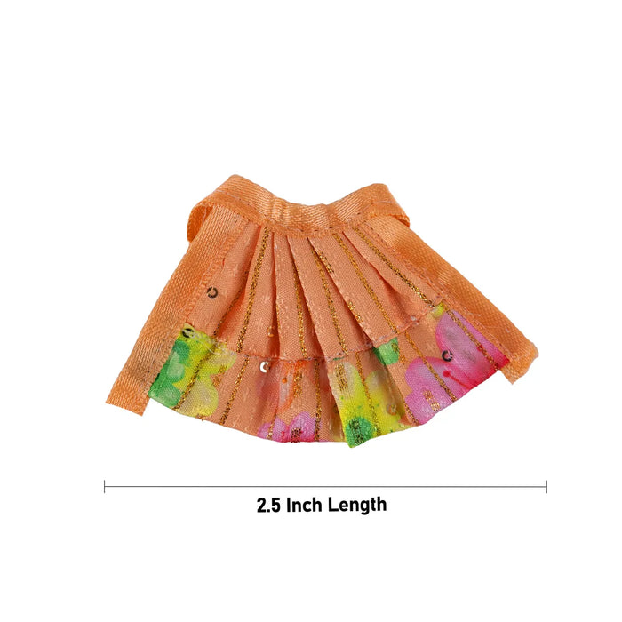 Devi Dress - 2.5 Inches | Mata Rani Poshak/ Lehenga Patka/ Fancy Design Amman Pavadai For Deity/ Assorted Colour