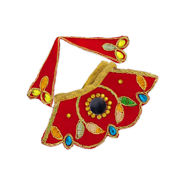 Devi Dress - 2.5 Inches | Mata Rani Poshak/ Lehenga Patka/ Embroidery Amman Pavadai/ Assorted Colour