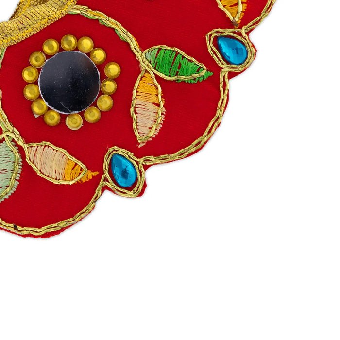 Devi Dress - 2.5 Inches | Mata Rani Poshak/ Lehenga Patka/ Embroidery Amman Pavadai/ Assorted Colour