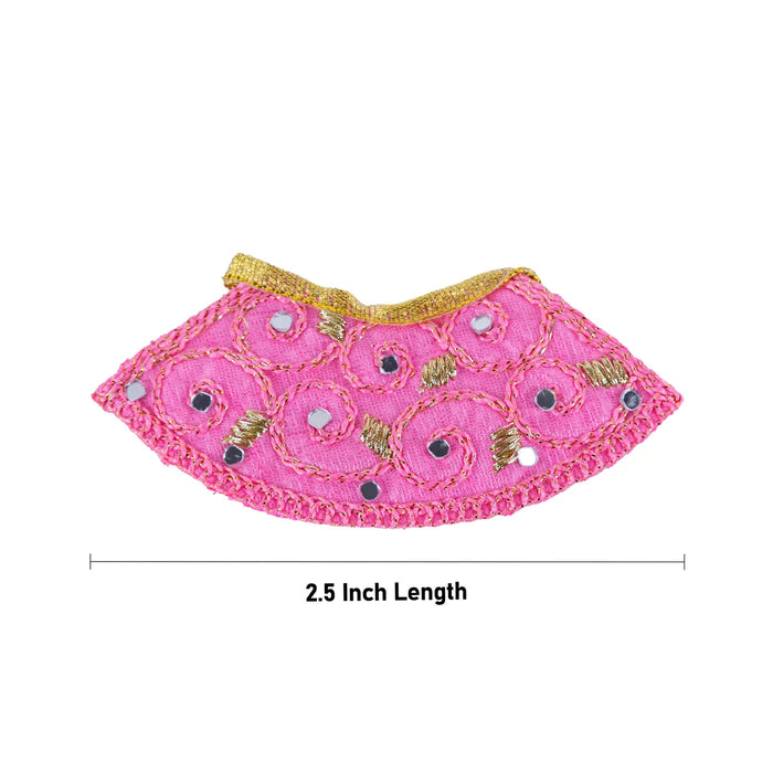 Devi Dress - 2.5 Inches | Mata Rani Poshak/ Lehenga Patka/ Embroidery Amman Pavadai/ Assorted Colour