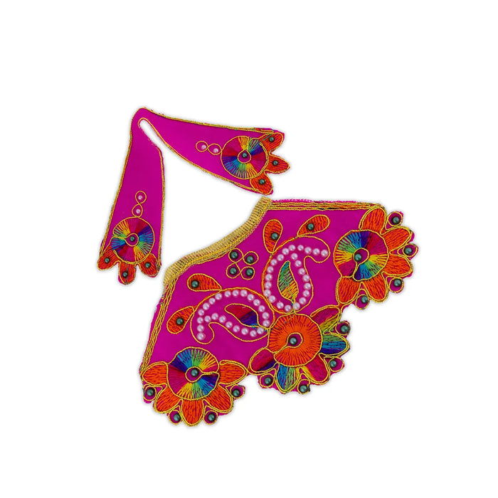 Devi Dress - 3.5 Inches | Mata Rani Poshak/ Lehenga Patka/ Fancy Amman Pavadai/ Assorted Colour