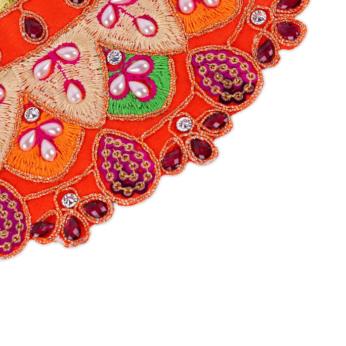 Devi Dress - 3.5 Inches | Mata Rani Poshak/ Lehenga Patka/ Fancy Amman Pavadai For Deity Decor/ Assorted Colour