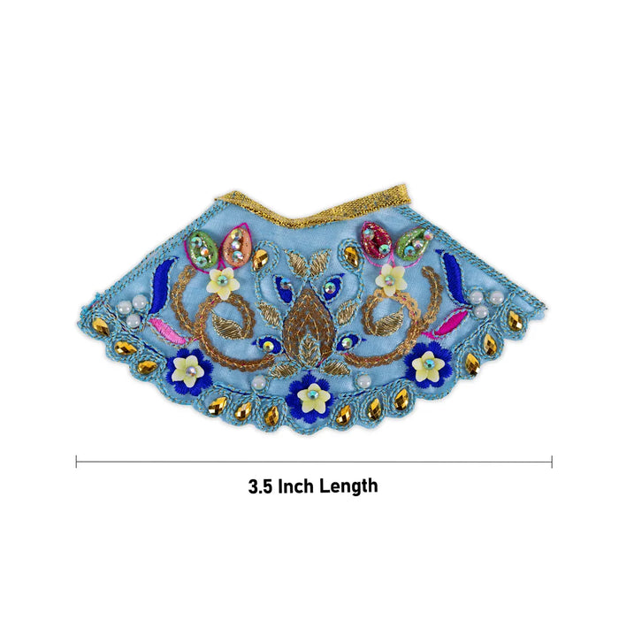Devi Dress - 3.5 Inches | Mata Rani Poshak/ Lehenga Patka/ Fancy Amman Pavadai For Deity Decor/ Assorted Colour