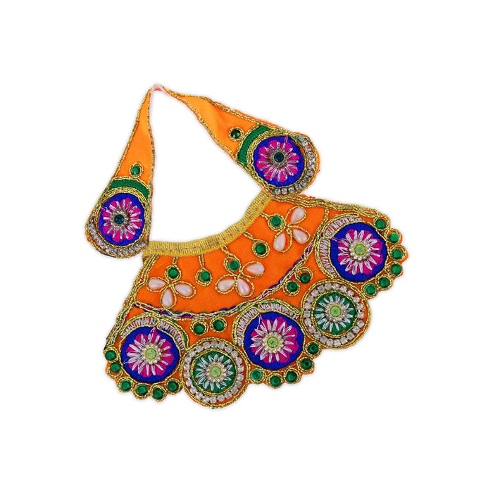 Devi Dress - 3 Inches | Mata Rani Poshak/ Lehenga Patka/ Decorative Amman Pavadai For Deity