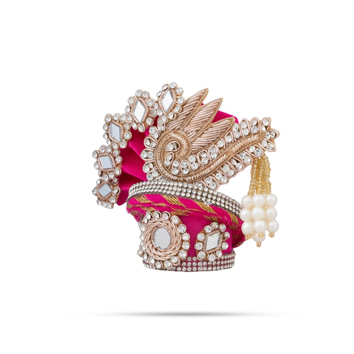 Crown - 3.5 x 4 Inches | Decorative Kireedam/ Kiridam/ Pagdi Turban for Deity Alangaram