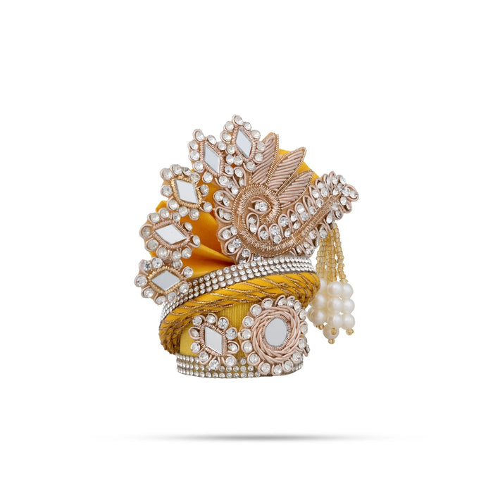 Crown - 3.5 x 4 Inches | Decorative Kireedam/ Kiridam/ Pagdi Turban for Deity Alangaram