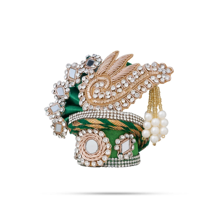 Crown - 3.5 x 4 Inches | Decorative Kireedam/ Kiridam/ Pagdi Turban for Deity Alangaram