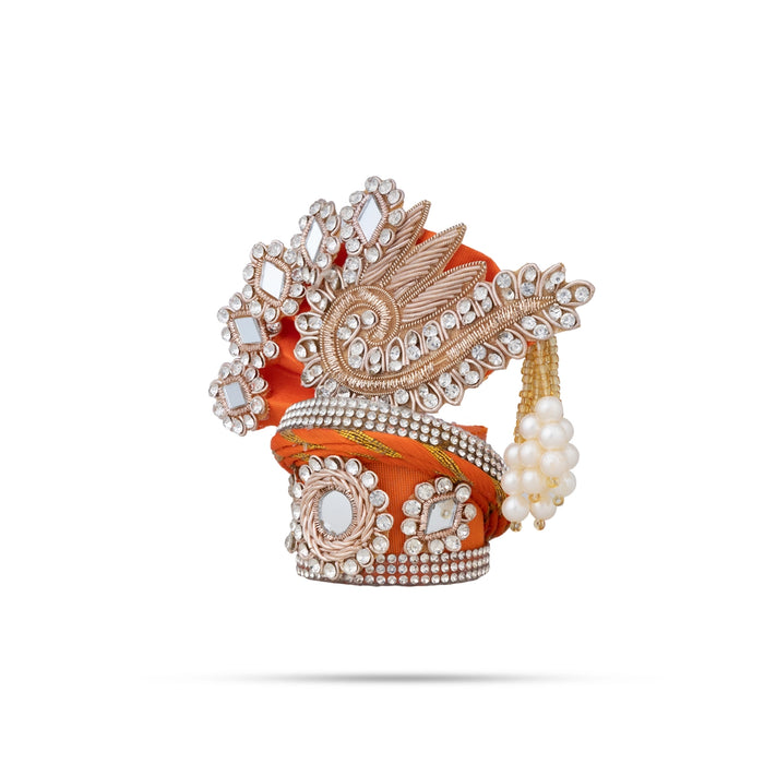 Crown - 3.5 x 4 Inches | Decorative Kireedam/ Kiridam/ Pagdi Turban for Deity Alangaram