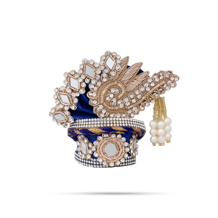 Crown - 3.5 x 4 Inches | Decorative Kireedam/ Kiridam/ Pagdi Turban for Deity Alangaram